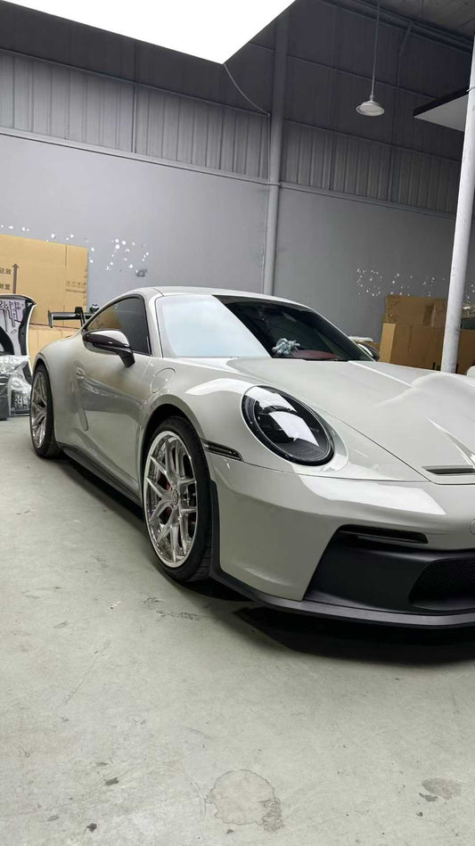 Porsche 911 992.1 Carerra Base/S/T/4/4S/Targa 4/Targa 4S/GTS 2020 2021 2022 2023 2024 & 911 992.2 Carerra Base/S/T/4/4S/Targa 4/Targa 4S/GTS 2025-ON with Aftermarket Parts - GT3 Conversion Style Side Skirts Dry Pre-preg Carbon Fiber from Dupont Tech