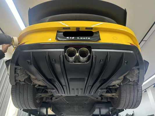 Porsche 911 992.1 Carerra Base/S/T/4/4S/Targa 4/Targa 4S/GTS 2020 2021 2022 2023 2024 & 911 992.2 Carerra Base/S/T/4/4S/Targa 4/Targa 4S/GTS 2025-ON & (designed to be installed on DuPont Tech GT3 conversion rear bumper ONLY) with Aftermarket Parts - GT3 Conversion Style Rear Diffuser Dry Pre-preg Carbon Fiber from Dupont Tech