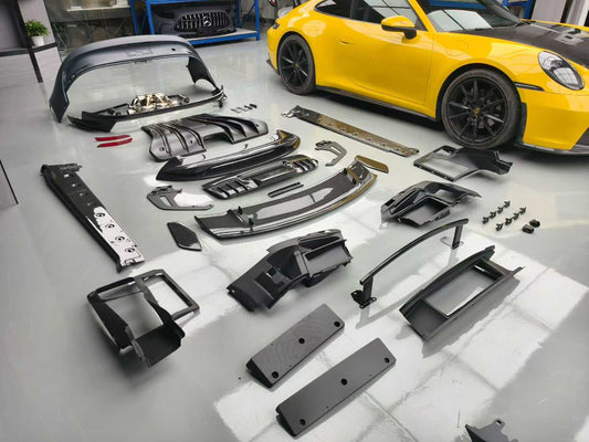Porsche 911 992.1 Carerra Base/S/T/4/4S/GTS 2020 2021 2022 20223 2024 & 911 992.2 Carerra Base/S/T/4/4S/GTS 2025-ON GT2RS Full Conversion Kit PP Polypropylene / Dry Pre-preg Carbon Fiber from Dupont Tech