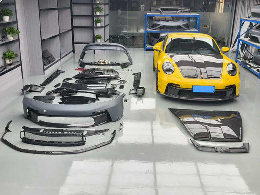 Porsche 911 992.1 Carerra Base/S/T/4/4S/GTS 2020 2021 2022 20223 2024 & 911 992.2 Carerra Base/S/T/4/4S/GTS 2025-ON GT2RS Full Conversion Kit PP Polypropylene / Dry Pre-preg Carbon Fiber from Dupont Tech