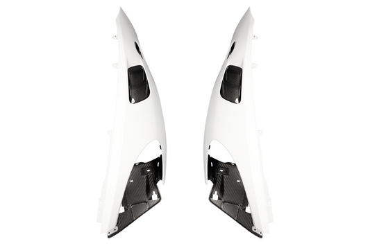 Porsche 718 982 Cayman & Boxster (Base / T / S / GTS / GT4 / Spyder) 2017 2018 2019 2020 2021 2022 2023 2024 2025 with Aftermarket Parts - RS Style Front Fenders Partial Carbon Fiber / PP Polypropylene from Dupont Tech