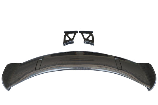 Porsche 981 Cayman (Base / S / GTS) 2012 2013 2014 2015 2016 & 718 982 Cayman (Base / T / S / GTS) 2017-ON with Aftermarket Parts - Rear Wing Dry Pre-preg Carbon Fiber from Dupont Tech