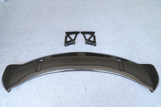 Porsche 981 Boxster (all models, including Base / S / GTS Spyder) 2012 2013 2014 2015 2016 & 718 982 Boxster (Base / T / S / GTS / Spyder) 2017-ON with Aftermarket Parts - Rear Wing Dry Pre-preg Carbon Fiber from Dupont Tech