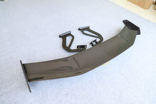 Porsche 981 Cayman (Base / S / GTS) 2012 2013 2014 2015 2016 & 718 982 Cayman (Base / T / S / GTS) 2017-ON with Aftermarket Parts - GT4RS Style Rear Wing Dry Pre-preg Carbon Fiber from Dupont Tech