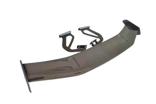 Porsche 981 Cayman (Base / S / GTS) 2012 2013 2014 2015 2016 & 718 982 Cayman (Base / T / S / GTS) 2017-ON with Aftermarket Parts - GT4RS Style Rear Wing Dry Pre-preg Carbon Fiber from Dupont Tech