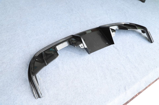Porsche 718 982 981 Cayman & Boxster (Base / T / S / GTS / GT4 / Spyder) 2012-ON (This product can be installed on OEM 718 rear bumpers. For 981, DuPont Tech GT4/Spyder conversion rear bumper is required) with Aftermarket Parts - Rear Diffuser Dry Pre-preg Carbon Fiber from Dupont Tech