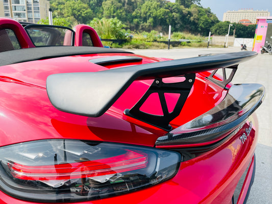 Porsche 718 982 Boxster (Base / T / S / GTS) 2017 2018 2019 2020 2021 2022 2023 2024 2025 with Aftermarket Parts - Rear Spoiler Carbon Fiber from Dupont Tech