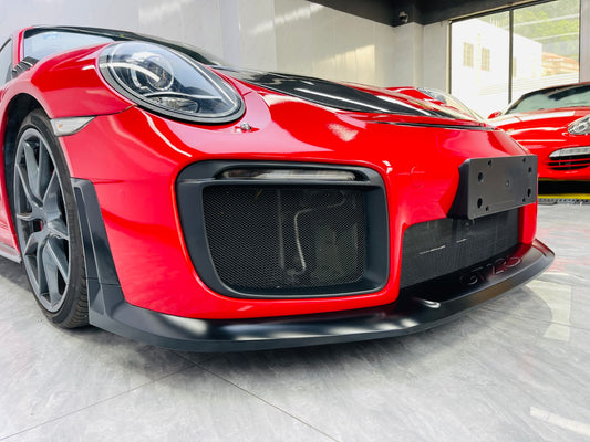 Porsche 911 991.1 Carrera Base/S/T/4/4S/Targa 4/Targa 4S/GTS/GT3/GT3RS/Turbo/Turbo S/GT3/GT3RS 2012 2013 2024 2015 2016 & 991.2 Carrera Base/S/T/4/4S/Targa 4/Targa 4S/GTS/GT3/GT3RS/Turbo/Turbo S 2017 2018 2019 with Aftermarket Parts – GT2RS Conversion Style Front Bumper & Trims PP Polypropylene / Dry Pre-preg Carbon Fiber from Dupont Tech