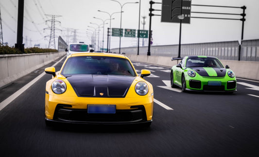 Porsche 911 992.1 Carerra Base/S/T/4/4S/Targa 4/Targa 4S/GTS/GT3/Turbo/Turbo S/ST 2020 2021 2022 2023 2024 & 911 992.2 Carerra Base/S/T/4/4S/Targa 4/Targa 4S/GTS/GT3/Turbo/Turbo S 2025-ON & (designed to be installed on DuPont Tech GT3 conversion front bumper ONLY) with Aftermarket Parts - GT3 Conversion Style Grill Dry Pre-preg Carbon Fiber from Dupont Tech