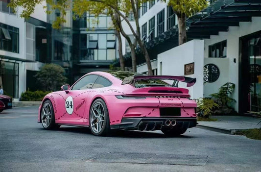 Porsche 911 992.1 Carerra Base/S/T/4/4S/Targa 4/Targa 4S/GTS 2020 2021 2022 2023 2024 & 911 992.2 Carerra Base/S/T/4/4S/Targa 4/Targa 4S/GTS 2025-ON with Aftermarket Parts - GT3 Conversion Style Side Skirts Dry Pre-preg Carbon Fiber from Dupont Tech