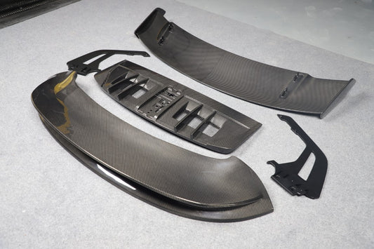Porsche 911 992.1 Carerra Base/S/T/4/4S/4S/GTS/Turbo/Turbo S 2020 2021 2022 2023 2024 & 911 992.2 Carerra Base/S/T/4/4S/GTS/Turbo/Turbo S 2025-ON with Aftermarket Parts - GT3 V2 Style Rear Wing & Spoiler Dry Pre-preg Carbon Fiber from Dupont Tech