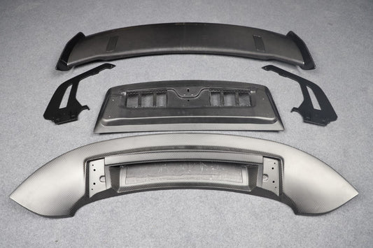 Porsche 911 992.1 Carerra Base/S/T/4/4S/4S/GTS/Turbo/Turbo S 2020 2021 2022 2023 2024 & 911 992.2 Carerra Base/S/T/4/4S/GTS/Turbo/Turbo S 2025-ON with Aftermarket Parts - GT3 V2 Style Rear Wing & Spoiler Dry Pre-preg Carbon Fiber from Dupont Tech