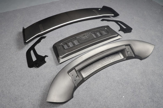 Porsche 911 992.1 Carerra Base/S/T/4/4S/4S/GTS/Turbo/Turbo S 2020 2021 2022 2023 2024 & 911 992.2 Carerra Base/S/T/4/4S/GTS/Turbo/Turbo S 2025-ON with Aftermarket Parts - GT3 V2 Style Rear Wing & Spoiler Dry Pre-preg Carbon Fiber from Dupont Tech