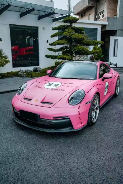 Porsche 911 992.1 Carerra Base/S/T/4/4S/Targa 4/Targa 4S/GTS/GT3/Turbo/Turbo S/ST 2020 2021 2022 2023 2024 & 911 992.2 Carerra Base/S/T/4/4S/Targa 4/Targa 4S/GTS/GT3/Turbo/Turbo S 2025-ON with Aftermarket Parts – GT2RS Conversion Style Front Bumper & Trims PP Polypropylene / Dry Pre-preg Carbon Fiber from Dupont Tech