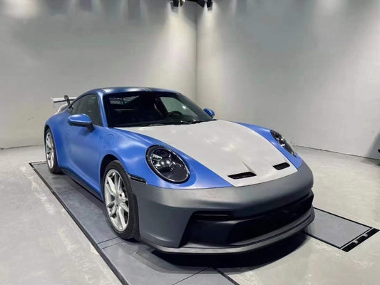 Porsche 911 992.1 Carerra Base/S/T/4/4S/Targa 4/Targa 4S/GTS/GT3/Turbo/Turbo S/ST 2020 2021 2022 2023 2024 & 911 992.2 Carerra Base/S/T/4/4S/Targa 4/Targa 4S/GTS/GT3/Turbo/Turbo S 2025-ON with Aftermarket Parts – GT2RS Conversion Style Front Bumper & Trims PP Polypropylene / Dry Pre-preg Carbon Fiber from Dupont Tech