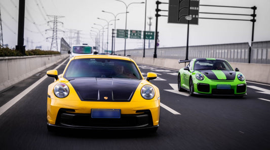 Porsche 911 992.1 Carerra Base/S/T/4/4S/Targa 4/Targa 4S/GTS/GT3/Turbo/Turbo S/ST 2020 2021 2022 2023 2024 & 911 992.2 Carerra Base/S/T/4/4S/Targa 4/Targa 4S/GTS/GT3/Turbo/Turbo S 2025-ON with Aftermarket Parts – GT2RS Conversion Style Front Bumper & Trims PP Polypropylene / Dry Pre-preg Carbon Fiber from Dupont Tech