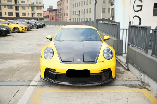 Porsche 911 992.1 Carerra Base/S/T/4/4S/Targa 4/Targa 4S/GTS/GT3/Turbo/Turbo S/ST 2020 2021 2022 2023 2024 & 911 992.2 Carerra Base/S/T/4/4S/Targa 4/Targa 4S/GTS/GT3/Turbo/Turbo S 2025-ON with Aftermarket Parts – GT2RS Conversion Style Front Bumper & Trims PP Polypropylene / Dry Pre-preg Carbon Fiber from Dupont Tech