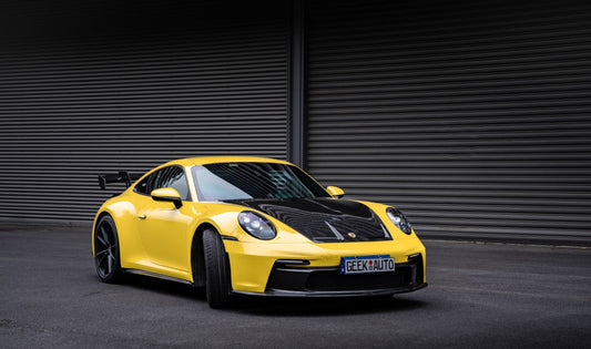 Porsche 911 992.1 Carerra Base/S/T/4/4S/Targa 4/Targa 4S/GTS/GT3/Turbo/Turbo S/ST 2020 2021 2022 2023 2024 & 911 992.2 Carerra Base/S/T/4/4S/Targa 4/Targa 4S/GTS/GT3/Turbo/Turbo S 2025-ON with Aftermarket Parts – GT2RS Conversion Style Front Bumper & Trims PP Polypropylene / Dry Pre-preg Carbon Fiber from Dupont Tech