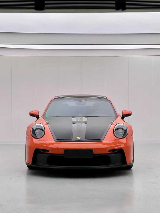 Porsche 911 992.1 Carerra Base/S/T/4/4S/Targa 4/Targa 4S/GTS/GT3/Turbo/Turbo S/ST 2020 2021 2022 2023 2024 & 911 992.2 Carerra Base/S/T/4/4S/Targa 4/Targa 4S/GTS/GT3/Turbo/Turbo S 2025-ON with Aftermarket Parts – GT2RS Conversion Style Front Bumper & Trims PP Polypropylene / Dry Pre-preg Carbon Fiber from Dupont Tech