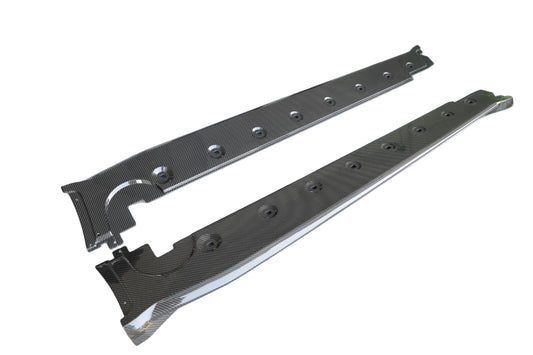 Porsche 911 992.1 Carerra Base/S/T/4/4S/Targa 4/Targa 4S/GTS 2020 2021 2022 2023 2024 & 911 992.2 Carerra Base/S/T/4/4S/Targa 4/Targa 4S/GTS 2025-ON with Aftermarket Parts - GT3 Conversion Style Side Skirts Dry Pre-preg Carbon Fiber from Dupont Tech