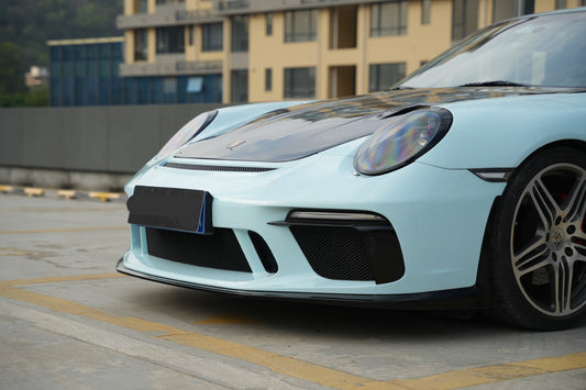 Porsche 911 997.1 997.2 Carrera/S/4S/Targa/Targa4S/GTS/Turbo/Turbo S/GT3/GT3RS/GT2 2009 2010 2011 2012 with Aftermarket Parts – GT3 Conversion Style Front Bumper & Trims PP Polypropylene / Dry Pre-preg Carbon Fiber from Dupont Tech
