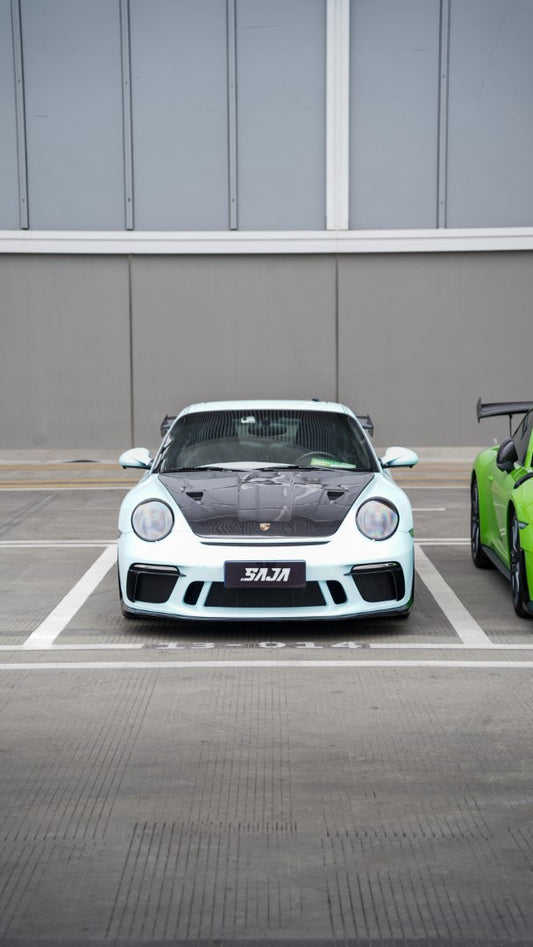 Porsche 911 997.1 997.2 Carrera/S/4S/Targa/Targa4S/GTS/Turbo/Turbo S/GT3/GT3RS/GT2 2009 2010 2011 2012 with Aftermarket Parts – GT3 Conversion Style Front Bumper & Trims PP Polypropylene / Dry Pre-preg Carbon Fiber from Dupont Tech