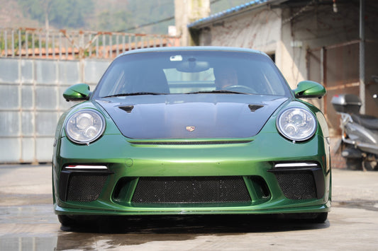 Porsche 911 997.1 997.2 Carrera/S/4S/Targa/Targa4S/GTS/Turbo/Turbo S/GT3/GT3RS/GT2 2009 2010 2011 2012 with Aftermarket Parts – GT3 Conversion Style Front Bumper & Trims PP Polypropylene / Dry Pre-preg Carbon Fiber from Dupont Tech