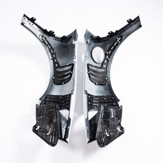 Porsche 991.1 Carrera Base/S/T/4/4S/Targa 4/ Targa 4S/GTS/GT3/GT3RS/Turbo/Turbo S/GT3/GT3RS 2012 2013 2014 2015 2016 & 991.2 Carrera Base/S/T/4/4S/Targa 4/ Targa 4S/GTS/GT3/GT3RS/Turbo/Turbo S 2017 2018 2019 with Aftermarket Parts - Front Fenders Dry Pre-preg Carbon Fiber from Dupont Tech