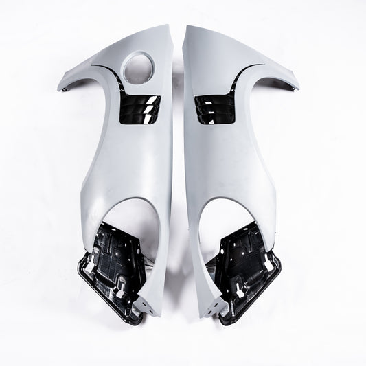 Porsche 991.1 Carrera Base/S/T/4/4S/Targa 4/ Targa 4S/GTS/GT3/GT3RS/Turbo/Turbo S/GT3/GT3RS 2012 2013 2014 2015 2016 & 991.2 Carrera Base/S/T/4/4S/Targa 4/ Targa 4S/GTS/GT3/GT3RS/Turbo/Turbo S 2017 2018 2019 with Aftermarket Parts - Front Fenders Dry Pre-preg Carbon Fiber from Dupont Tech