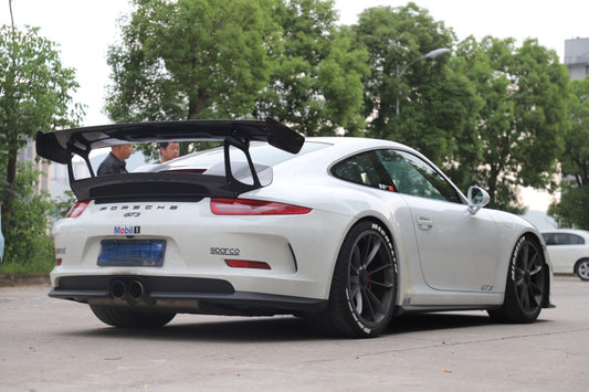 Porsche 991.1 Carrera Base/S/T 2012 2013 2014 2015 2016 & 991.2 Carrera Base/S/T 2017 2018 2019 (designed to be installed on DuPont Tech GT2RS conversion rear bumper ONLY) with Aftermarket Parts - GT2RS Conversion Style Rear Diffuser Dry Pre-preg Carbon Fiber from Dupont Tech