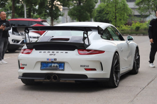 Porsche 991.1 Carrera Base/S/T/4/4S/GTS/Turbo/Turbo S 2012 2013 2014 2015 2016 & 991.2 Carrera Base/S/T/4/4S/GTS/Turbo/Turbo S 2017 2018 2019 with Aftermarket Parts - GT2RS Style Rear Wing Dry Pre-preg Carbon Fiber from Dupont Tech