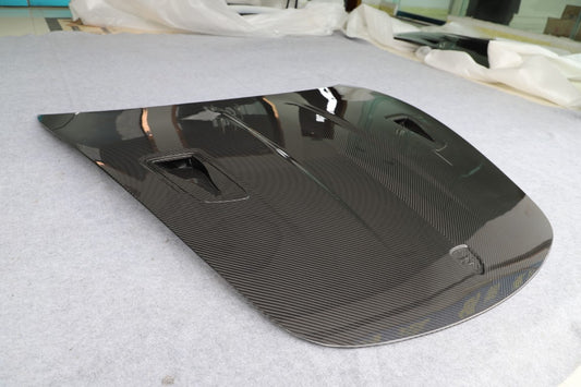 Porsche Panamera 971 971.1 Base/4/4S/GTS/Turbo/Turbo S 2017 2018 2019 2020 & Panamera 971 971.2 Base/4/4S/GTS/Turbo/Turbo S 2021 2022 2023 with Aftermarket Parts - Hood Dry Pre-preg Carbon Fiber from Dupont Tech