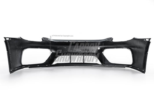 Porsche 981 Cayman & Boxster (all models, including Base / S / GTS / GT4 / Spyder) 2012 2013 2014 2015 2016 with Aftermarket Parts – GT4 Conversion Style Front Bumper & Trims (with & without GT4 Logo) PP Polypropylene / Dry Pre-preg Carbon Fiber from Dupont Tech