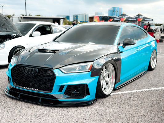 Audi S5 A5 B9 2017 2018 2019 with Aftermarket Parts - Front Fenders Pre-preg Carbon Fiber from Karbel Carbon
