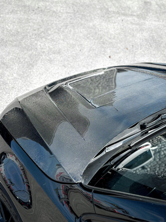 Volkswagen Golf R GTI Base MK7 MK7.5 2015 2016 2017 2018 2019 2020 2021 with Aftermarket Parts - Hood Bonnet Carbon Fiber / FRP from Robot Craftsman