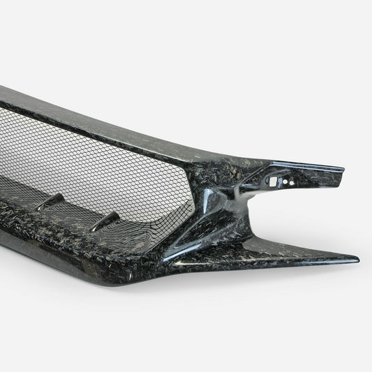 Honda Civic Type-R FK8 2017 2018 2019 2020 2021 with Aftermarket Parts - JS Style Front Grill & Front grill Emblem holder Carbon Fiber / FRP from EPR USA