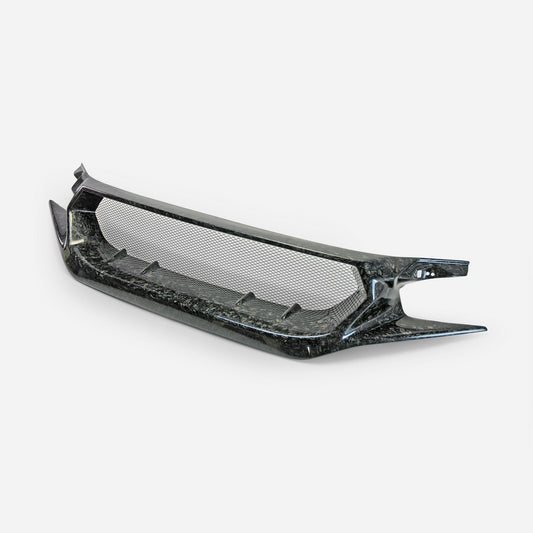 Honda Civic Type-R FK8 2017 2018 2019 2020 2021 with Aftermarket Parts - JS Style Front Grill & Front grill Emblem holder Carbon Fiber / FRP from EPR USA