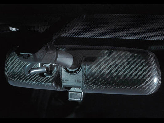 Nissan GTR R35 CBA DBA 2008 2009 2010 2011 2012 2013 2014 2015 2016 (RHD Only) with Aftermarket Parts - Rear View Mirror Cover (RHD Only) Carbon Fiber from EPR USA