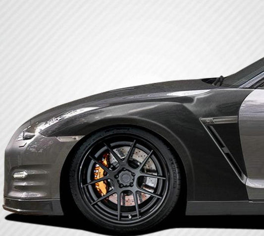 Nissan GTR R35 CBA DBA EBA 2008 2009 2010 2011 2012 2013 2014 2015 2016 with Aftermarket Parts - OE Style Front Fender (with fender vents) Carbon Fiber / FRP from EPR USA