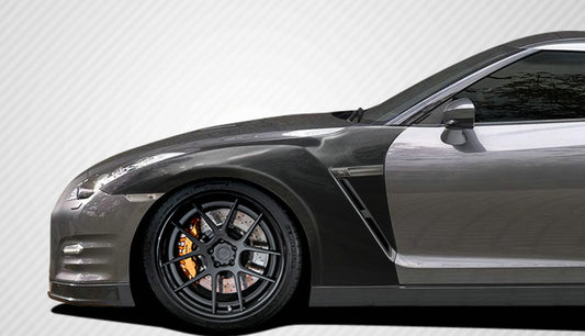 Nissan GTR R35 CBA DBA EBA 2008 2009 2010 2011 2012 2013 2014 2015 2016 2017 2018 2019 2020 2021 2022 2023 2024 with Aftermarket Parts - OEM Style Front Fenders Carbon Fiber / FRP from EPR USA