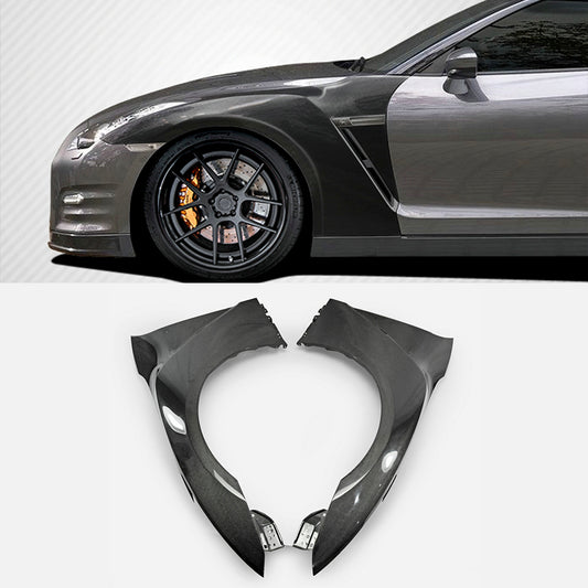 Nissan GTR R35 CBA DBA EBA 2008 2009 2010 2011 2012 2013 2014 2015 2016 2017 2018 2019 2020 2021 2022 2023 2024 with Aftermarket Parts - OEM Style Front Fenders Carbon Fiber / FRP from EPR USA