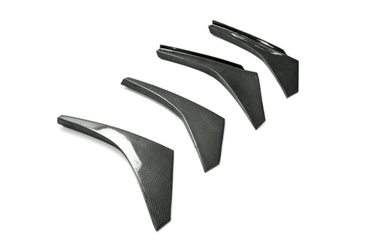Nissan GTR R35 CBA 2008 2009 2010 2011 with Aftermarket Parts - Front Bumper Canard Carbon Fiber / FRP from EPR USA