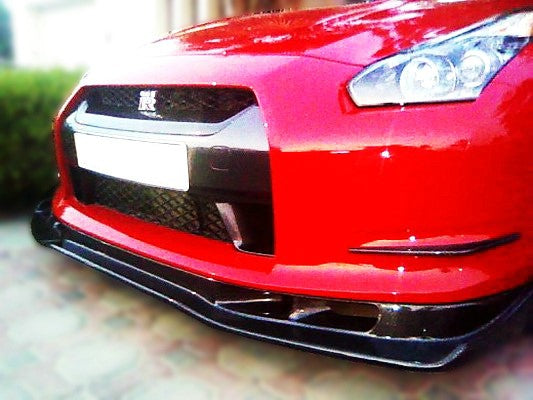 Nissan GTR R35 CBA 2008 2009 2010 2011 with Aftermarket Parts - AS Front Lip Carbon Fiber / FRP from EPR USA