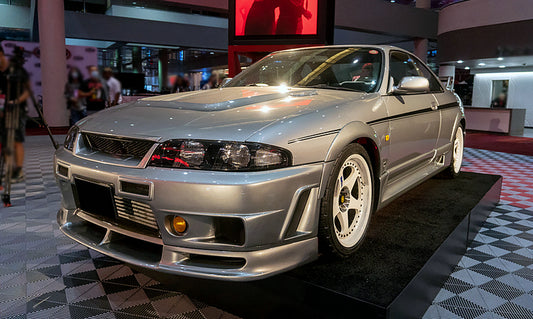 Nissan R33 Skyline GTR 1995 1996 1997 1998 with Aftermarket Parts - 400R Front Bumper Carbon Fiber / FRP from EPR USA