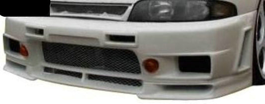 Nissan R33 Skyline GTST Series 1 1993 1994 1995 1996 with Aftermarket Parts - 400R Front Bumper Carbon Fiber / FRP from EPR USA