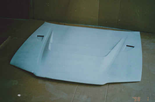 Nissan R32 Skyline GTR 1989 1990 1991 1992 1993 1994 with Aftermarket Parts - AB Flug Style Hood Carbon Fiber / FRP from EPR USA