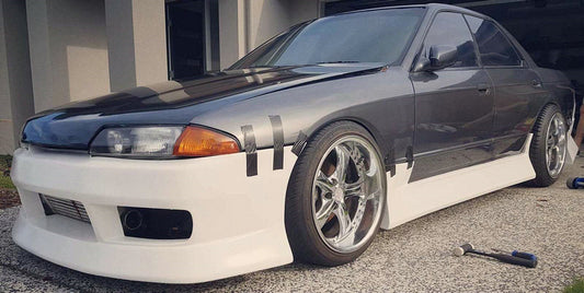 Nissan R32 Skyline 4 Door 1989 1990 1991 1992 1993 1994 with Aftermarket Parts - BN Style Side Skirts Carbon Fiber / FRP from EPR USA