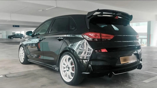 Hyundai Elantra GT N line Sport Base PD 2018–2020 with Aftermarket Parts - EPA Rear Lip Spoiler Carbon Fiber / FRP from EPR USA