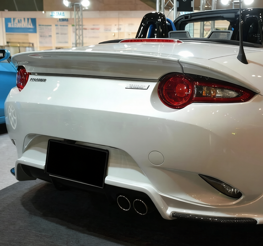 Mazda MX5 Miata Softtop Grand Touring Club Sport ND1 ND2 ND3 2016-ON with Aftermarket Parts - ESQ Style Rear Spoiler Carbon Fiber / FRP from EPR USA