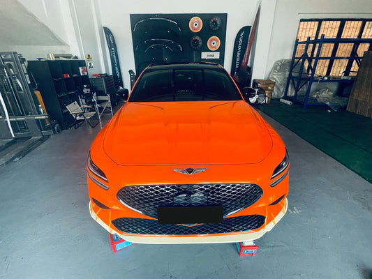 Genesis G70 Facelift 2022-ON with Aftermarket Parts - Front Lip Carbon Fiber from EPR USA